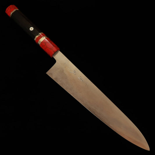 三浦佩MIURA Obidama 牛刀 VG10 ダマスカス カスタムハンドル （240mm）