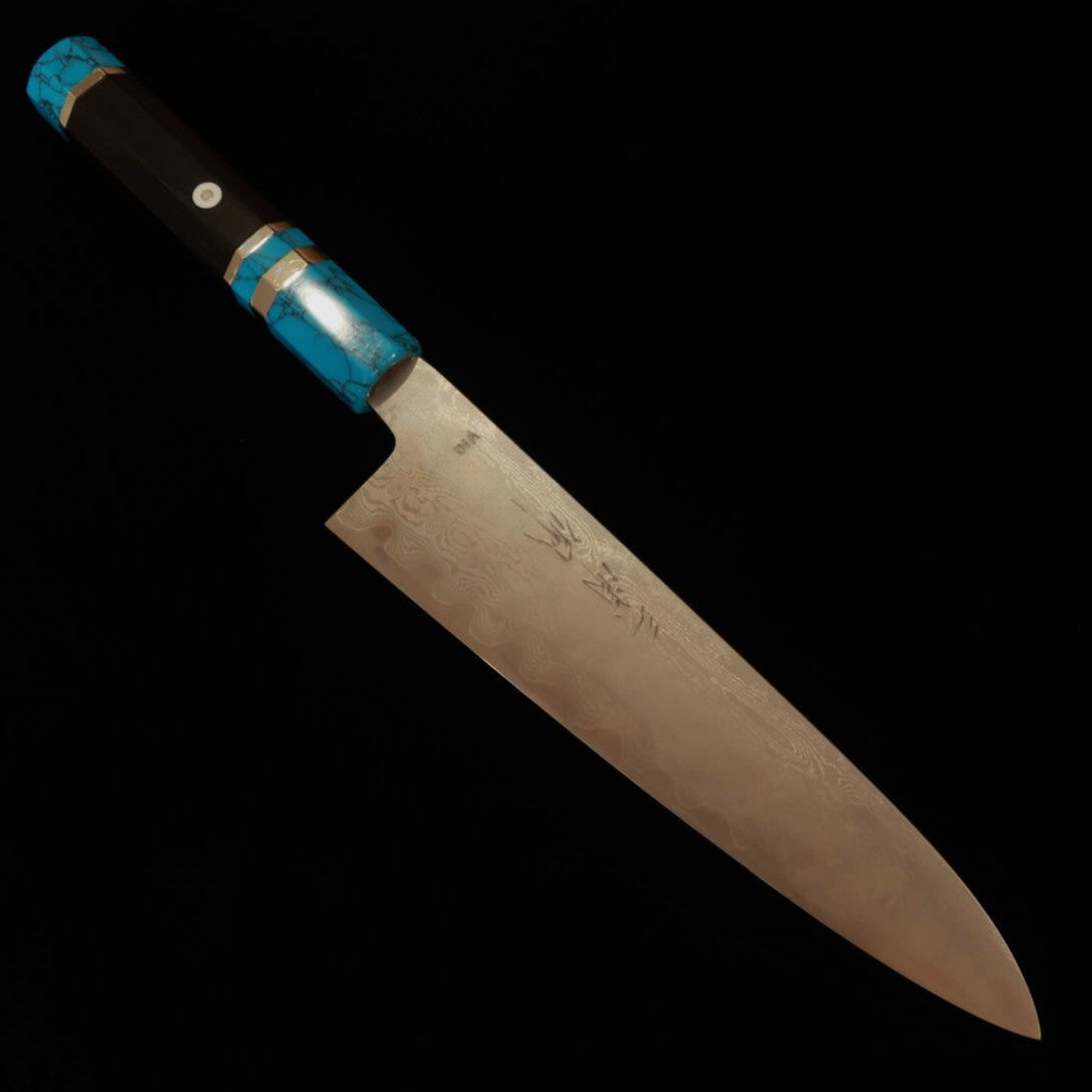 三浦佩MIURA Obidama 牛刀 VG10 ダマスカス カスタムハンドル （210mm）