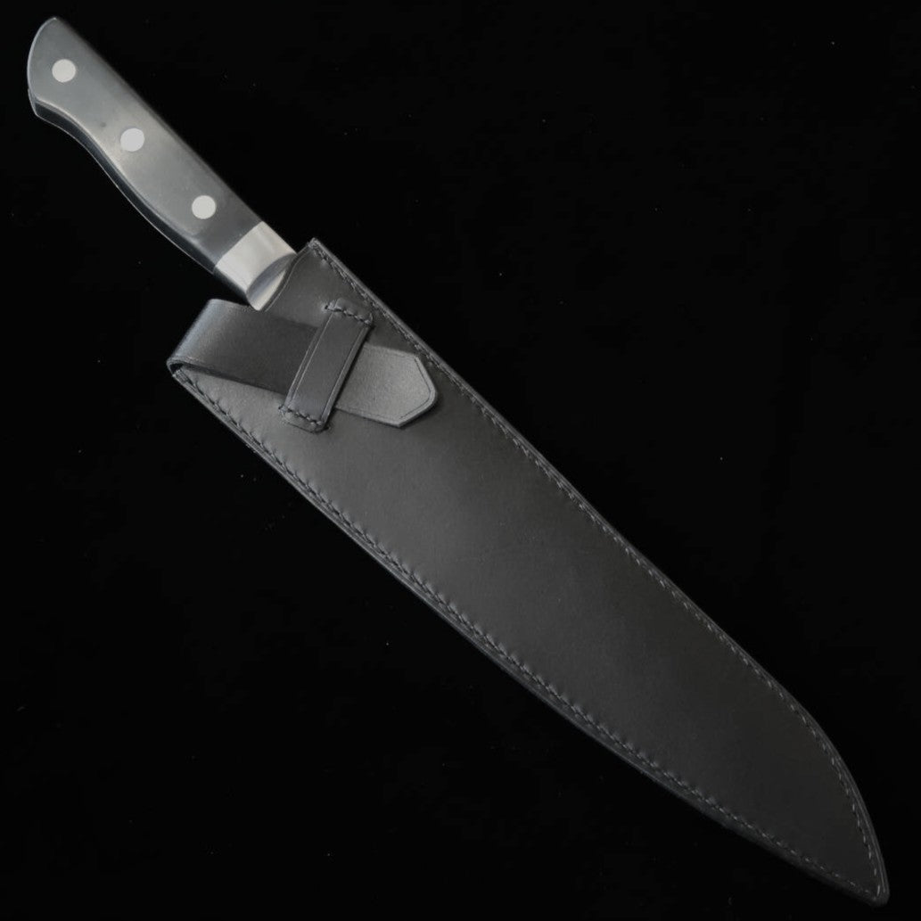 YOKU leatherworks レザーナイフシース　牛刀用　ブラック/ネイビー/キャメル（240mm）