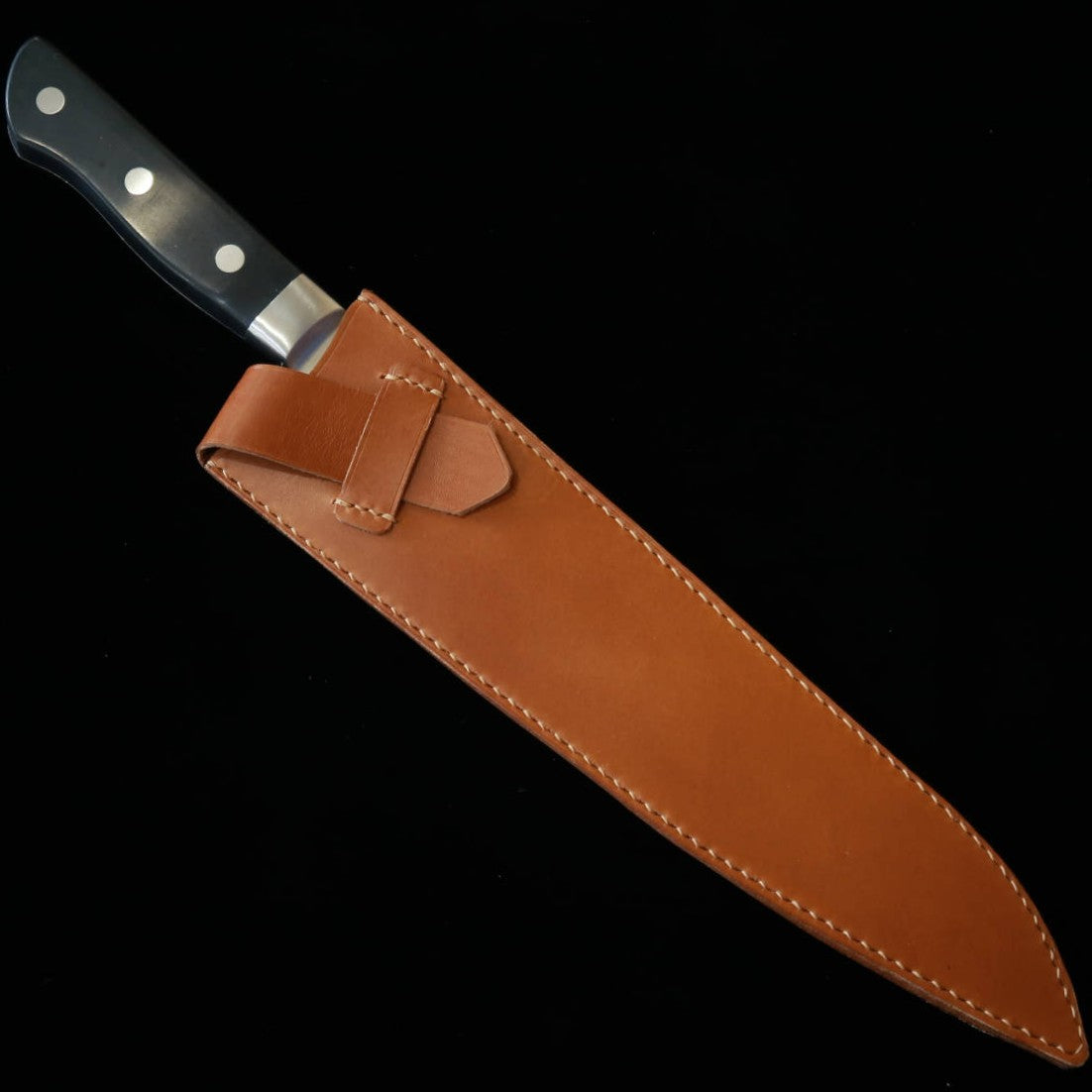 YOKU leatherworks レザーナイフシース　牛刀用　ブラック/ネイビー/キャメル（240mm）