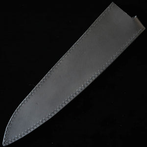 YOKU Leatherworks Leather Knife Sheath for Gyuto Knives, Black/Navy/Camel (210mm)