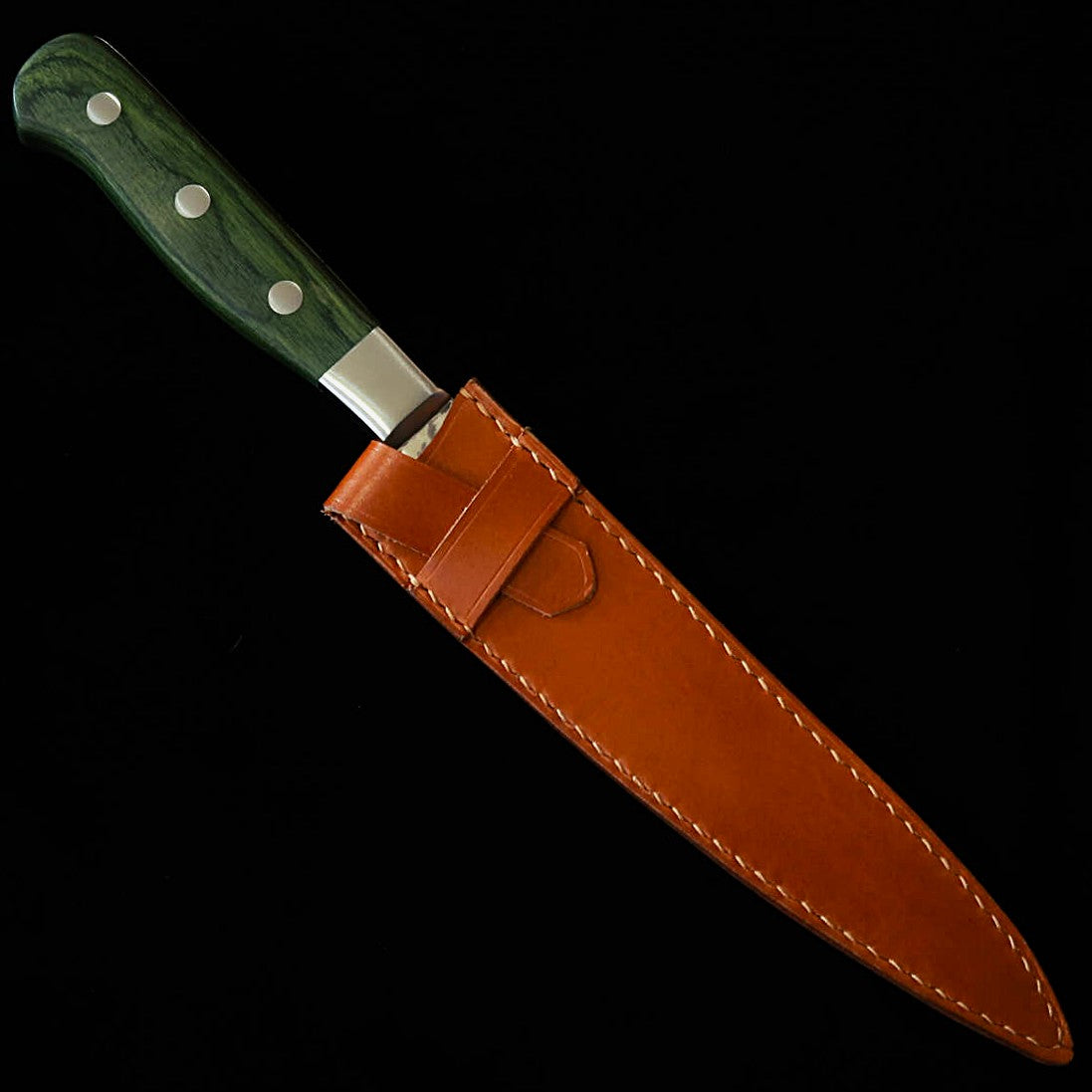 YOKU leatherworks レザーナイフシース　ペティ用　ブラック/ネイビー/キャメル（150mm）