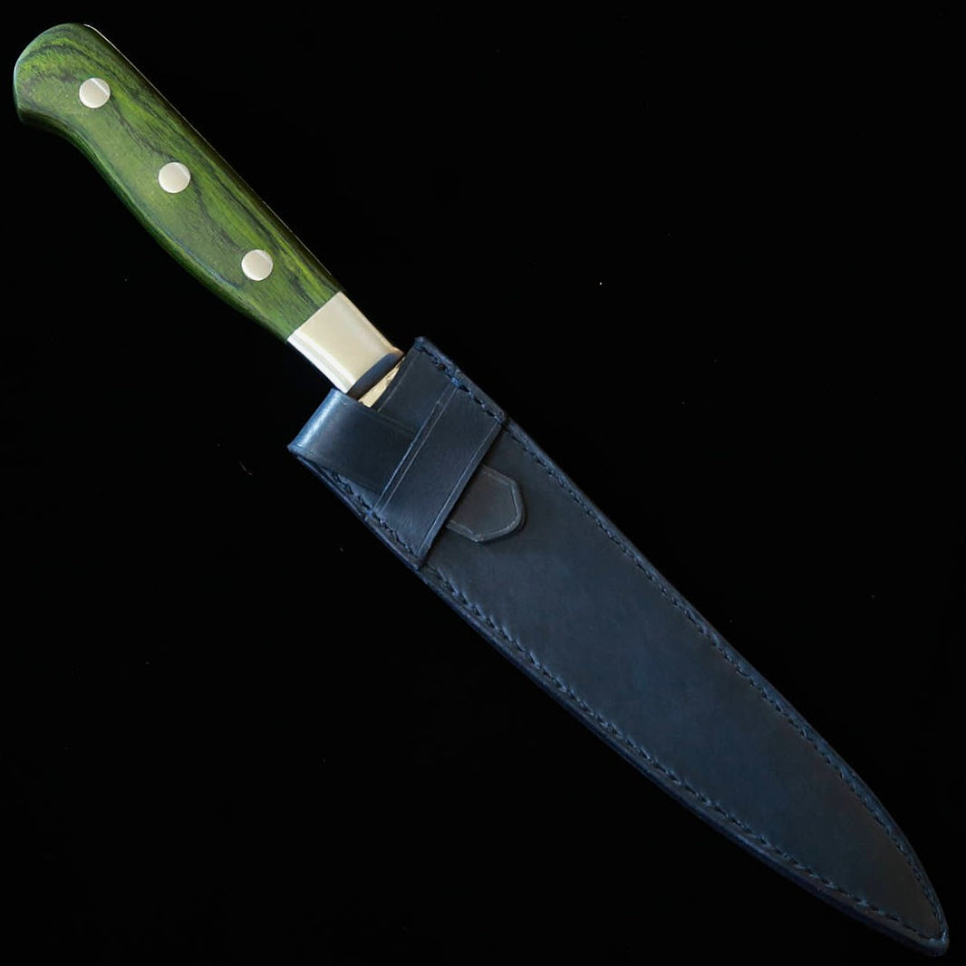 YOKU leatherworks étui en cuir pour petty (150 mm), noir / bleu marine / camel