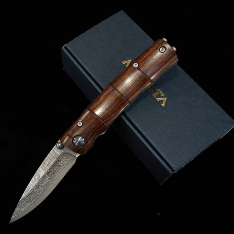 Mcusta Shinra Emotion Series Bamboo Damascus VG-10 Ironwood MC-0074DI - (71mm)