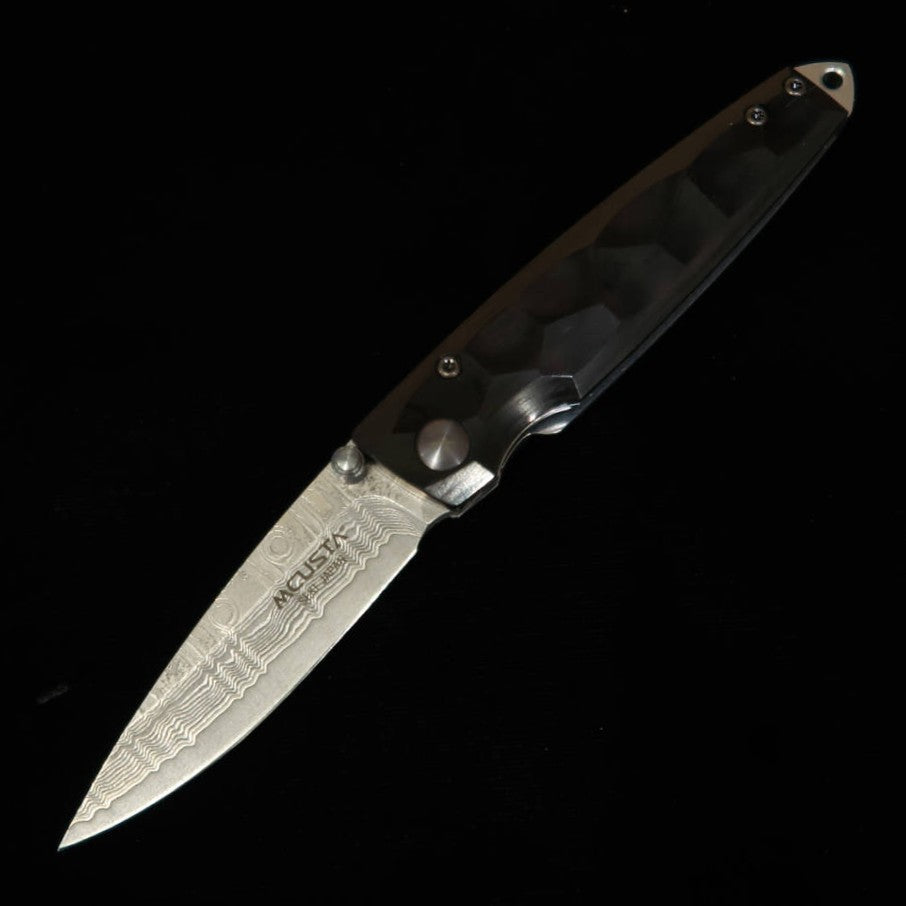 Mcusta Shinra Emotion Series martelada Damasco, cabo black pakkawood VG-10 MC-0079DP (71mm)
