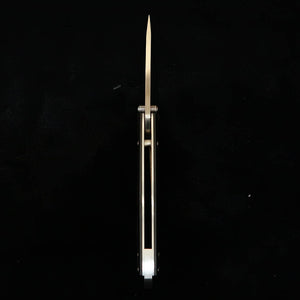 MCUSTA Shinra serie Emotion, martillado, damasco, mango de pakka negro, VG-10 MC-0079DP (71 mm)
