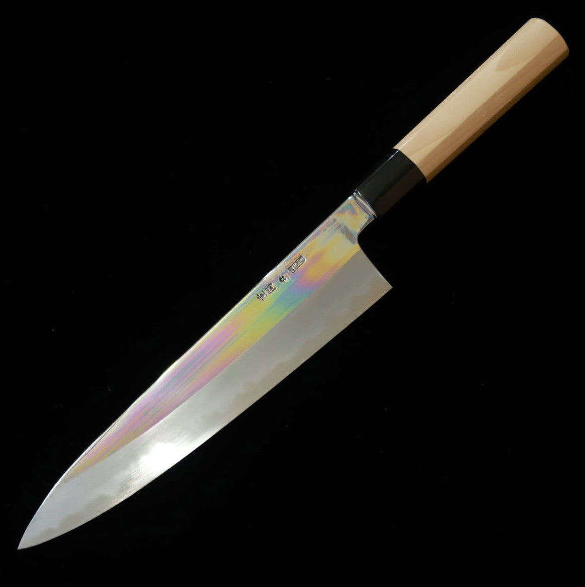 SAKAI KIKUMORI Chōyō gyuto Aogami nº1, mango octogonal de magnolia (210/240 mm)