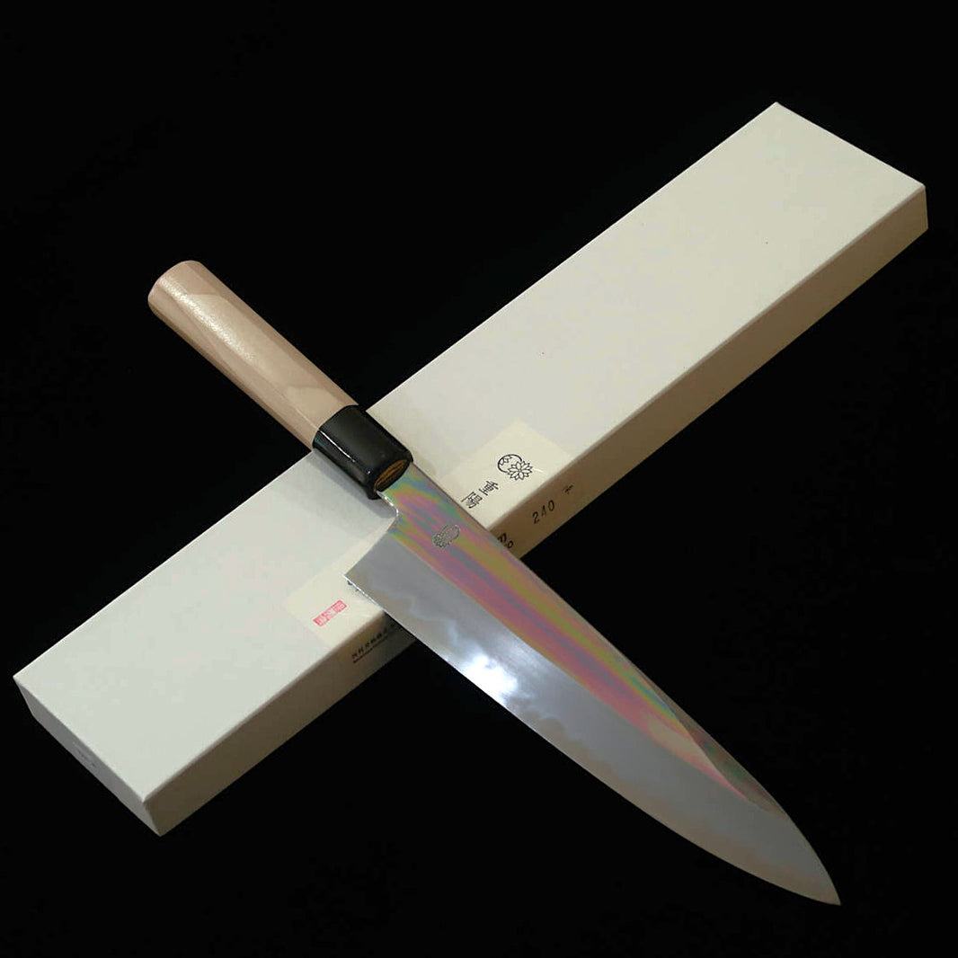 SAKAI KIKUMORI Chōyō gyuto, acier Aogami n°1, manche octogonal en magnolia (210 / 240 mm)