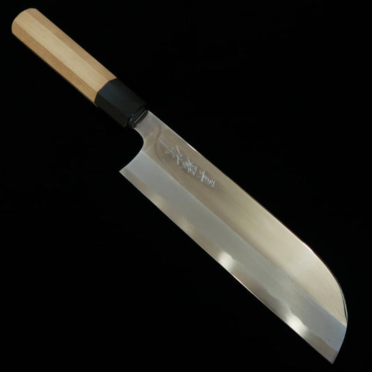 田所刃物TADOKORO HAMONO 真琴作 鏡面 白紙二号 鎌薄刃 朴八角柄（195mm）