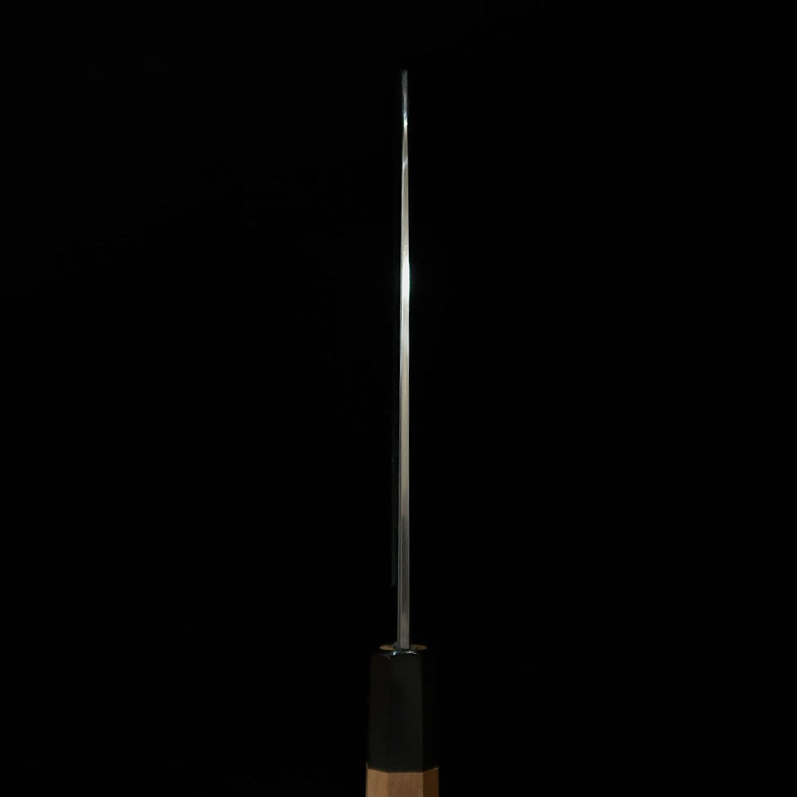 TADOKORO HAMONO Makoto Original mirror-finished Shirogami No. 2 sickle shaped Usuba and octagonal magnolia handle (195mm)