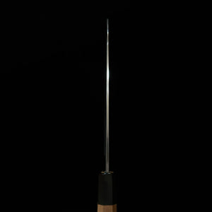 TADOKORO HAMONO Makoto Original mirror-finished Shirogami No. 2 sickle shaped Usuba and octagonal magnolia handle (195mm)