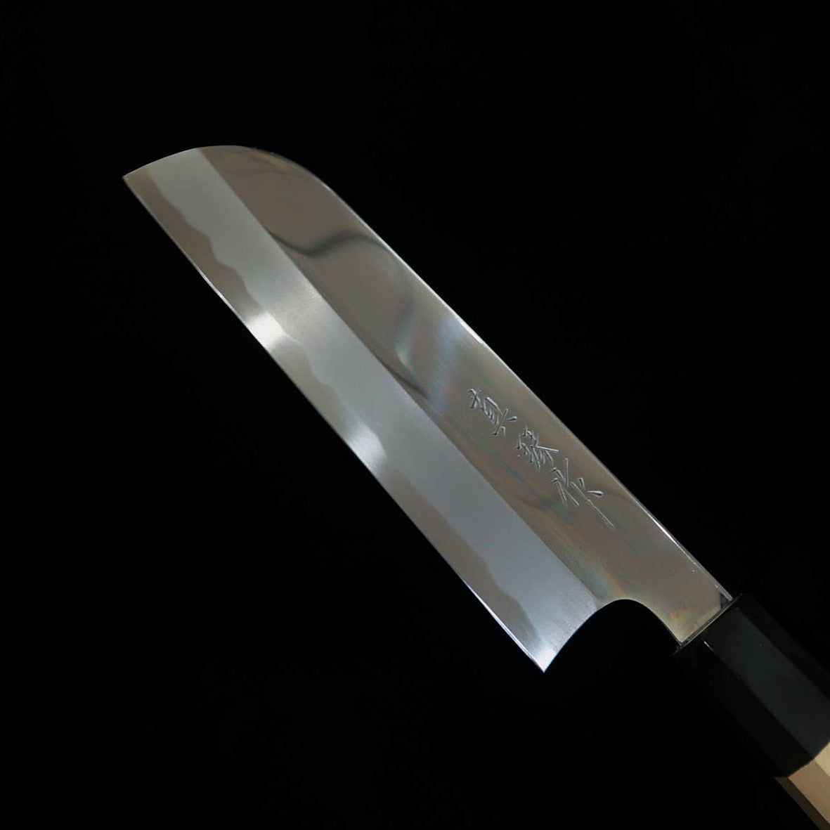 TADOKORO HAMONO Makoto Saku Miroir, acier Shirogami n°2, pour gaucher, Kama-usuba, manche octogonal en magnolia (195mm)