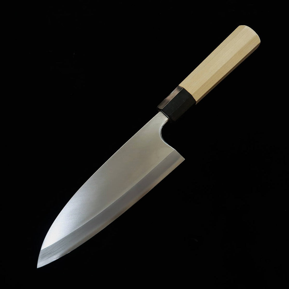 Miura Deba, Left-Handed, Ginsan, Wood Finish, Magnolia Octagonal Handle (165/180mm)