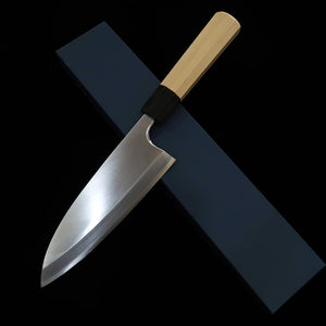 Miura Deba, Left-Handed, Ginsan, Wood Finish, Magnolia Octagonal Handle (165/180mm)