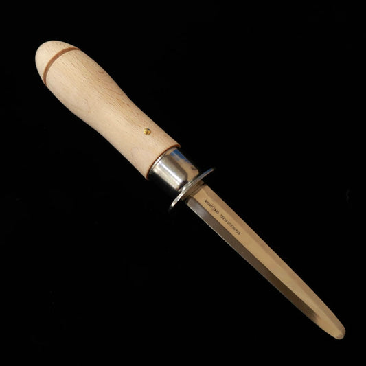 Oyster knife stainless steel with wooden handle (65/95mm)