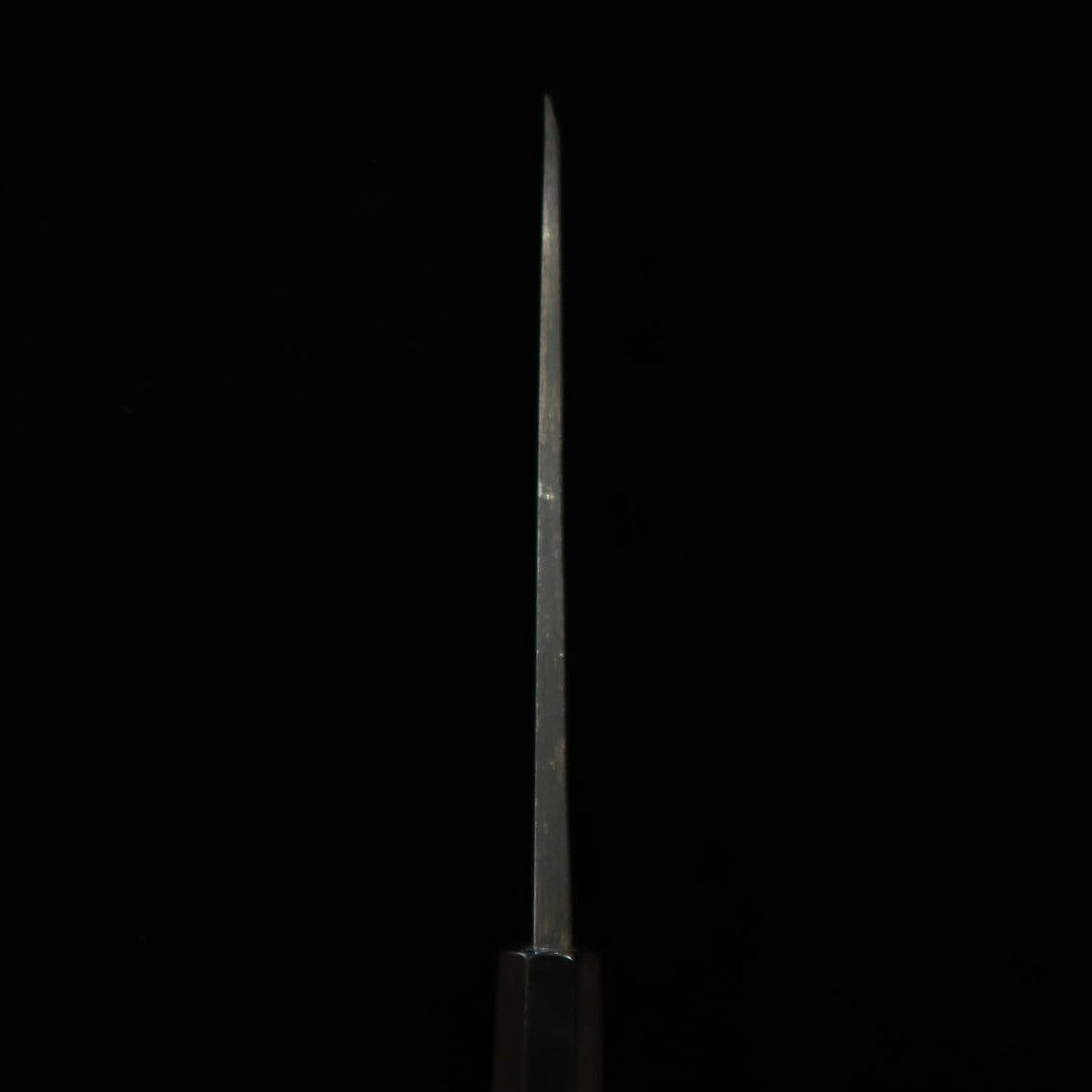 MIURA Itadaki Deba Acier Shirogami n°2 Finition noire Manche en ébène avec virole argentée (180 mm)