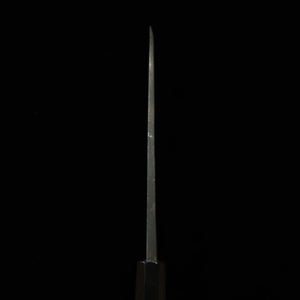 MIURA Itadaki Deba Acier Shirogami n°2 Finition noire Manche en ébène avec virole argentée (180 mm)