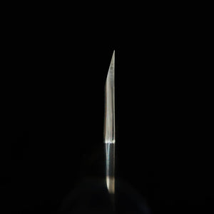 MIURA Itadaki Deba Acier Shirogami n°2 Finition noire Manche en ébène avec virole argentée (180 mm)