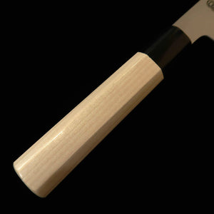 SAKAIKIKUMORI Sakai Kikumori Kikuzuki Kasumi Gyuto Shirogami #2 Cabo octogonal em magnólia (210/240 mm)