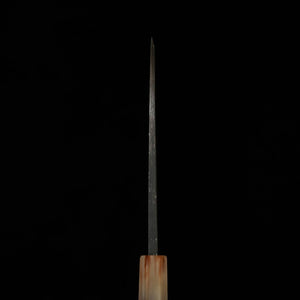 MIURA Itadaki Deba Acier Shirogami n°2 Finition noire Manche en ébène avec virole argentée (165 mm)