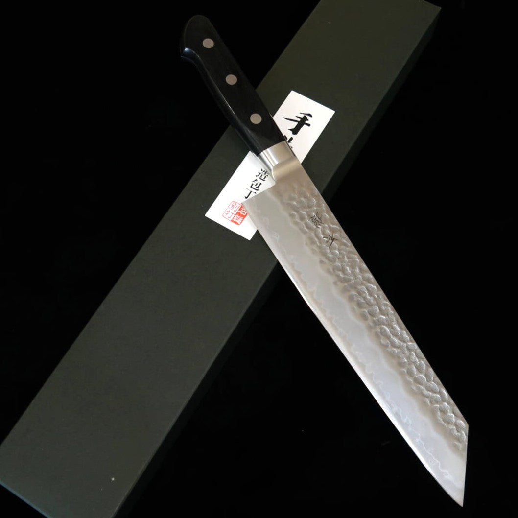 Ishiduchi ISHIDUCHI Kiritsuke Gyuto Aogami Super Tsuchime Mango de laminado negro (210 mm)