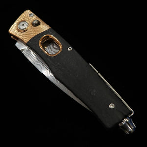 Arts & Fusion Folding Knives Ellipse Phosphorus Blue Steel Damascus (55mm)