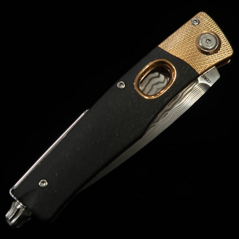 Arts & Fusion Folding Knives Ellipse Phosphorus Blue Steel Damascus (55mm)
