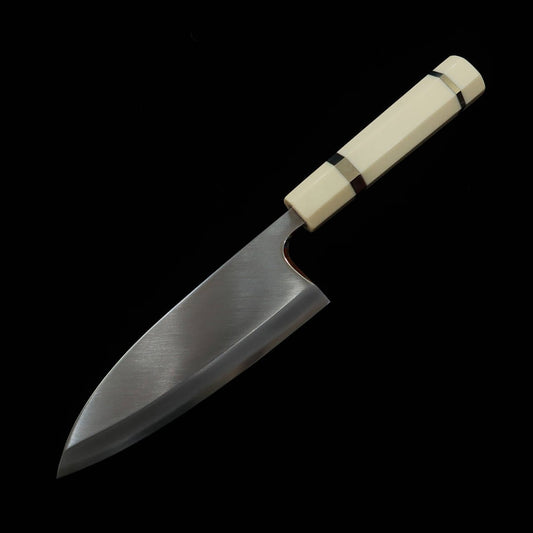 三浦MIURA 出刃 左利き用 銀紙三号 木砥仕上げ コーリアン柄（165mm）