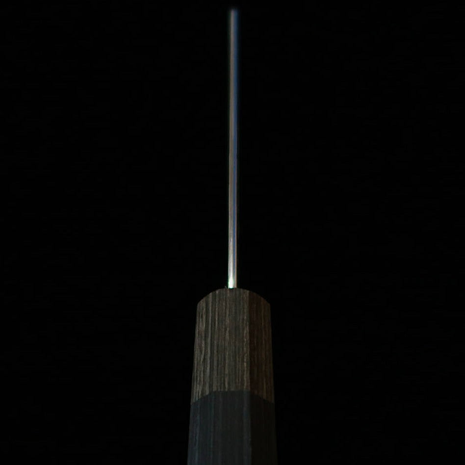 HADO Hadou Shiosai SG2 martilleado, mango de laminado negro con aro gris, pequeño bunka (135 mm)