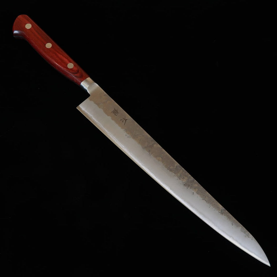 ISHIDUCHI sujihiki Gingami #3 acabado nashiji, mango de laminado rojo (240/270 mm)