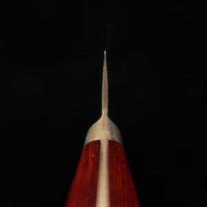 ISHIDUCHI – Sujihiki, acier Gin-3, finition nashiji, manche en contreplaqué rouge (240 / 270 mm)