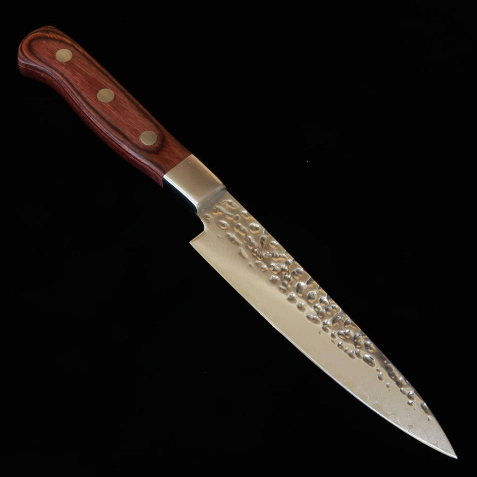 Ishiduchi ISHIDUCHI petty VG10 pulido, Damasco, mango de caoba (135 mm)