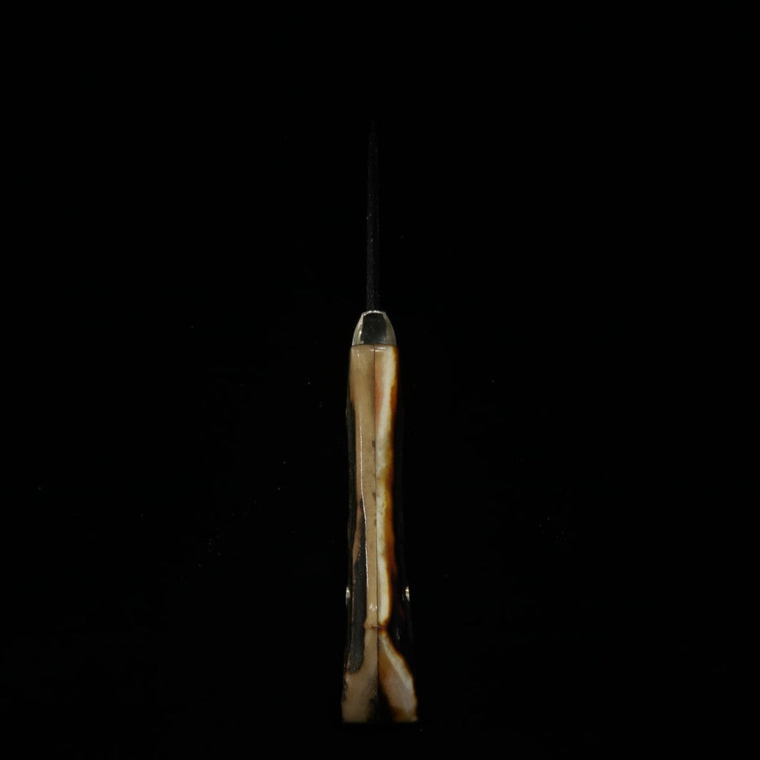Cuchillo de funda tipo Bitchu TAKEDA fabricado a mano por Masashi Moriya, Aogami Super, mango de asta de ciervo