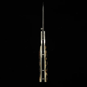Takeda Hamono TAKEDA forja tradicional de Bitchū, obra de Inagaki, navaja de bloqueo liner lock A asta de ciervo de Ezo, acero Hitachi Aogami Super (85 mm)