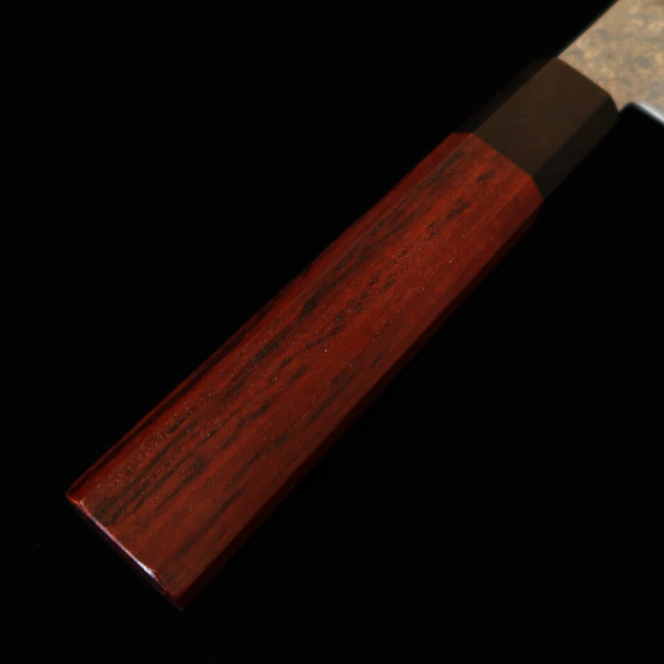 ISHIDUCHI kiritsuke, VG10, damas 67 couches, manche octogonal en palissandre avec virole en ébène noir (180 mm)