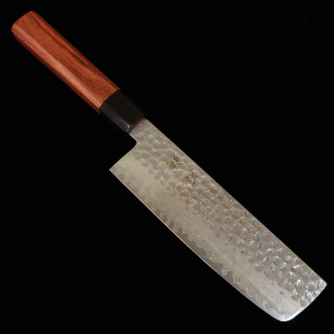 ISHIDUCHI Ishiduchi Nakiri VG10 Damasco de 67 capas mango octogonal de palisandro con virola de ébano (165 mm)