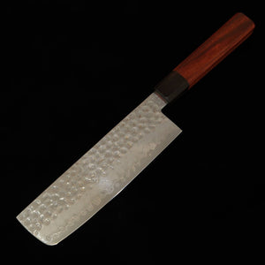 ISHIDUCHI Nakiri VG10 67-layer Damascus Rose Octagonal Ebony Handle (165mm)