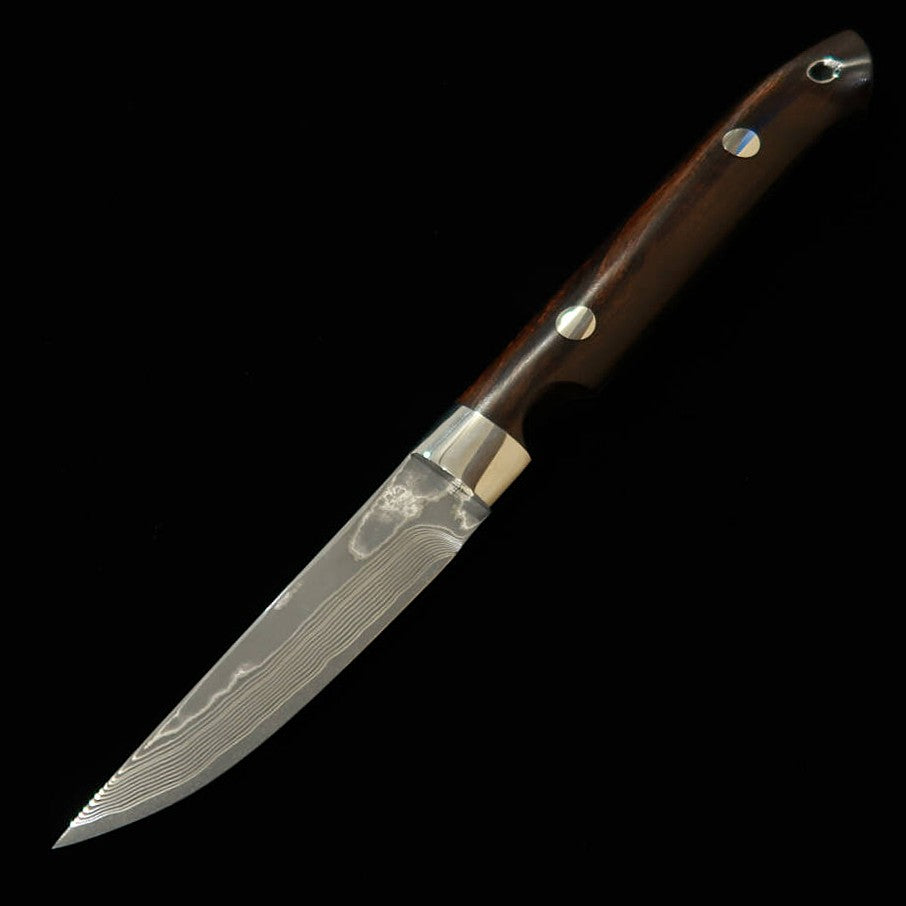 YUTA KATAYAMA "Kawasemi" Straight VG10 Damasco de Níquel Ironwood (73mm)