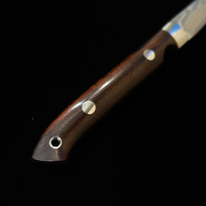 YUTA KATAYAMA "Kawasemi" Straight VG10 Damasco de Níquel Ironwood (73mm)