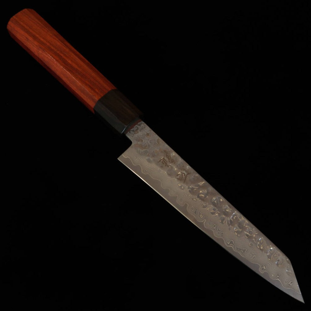 ISHIDUCHI Ishiduchi petty kiritsuke VG10 damasco de 67 capas, mango octogonal de palisandro con virola de ébano negro (145 mm)