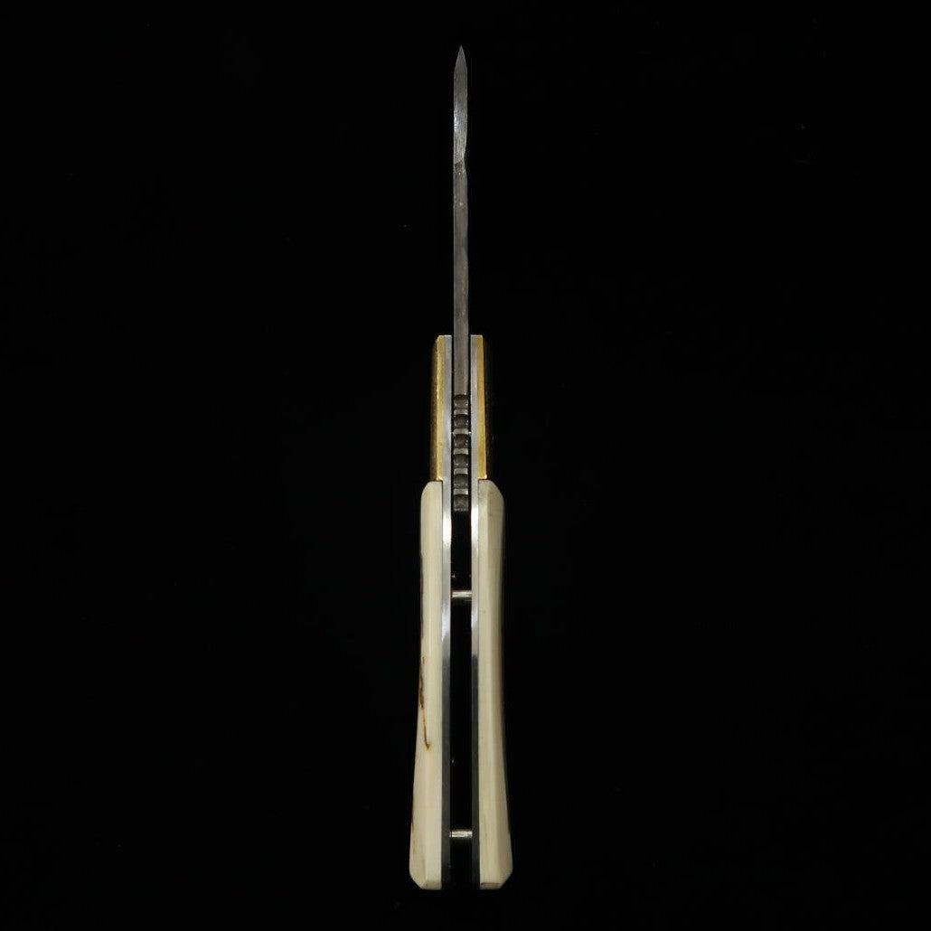 Takeda Hamono TAKEDA Forja artesanal Bitchu, obra de Inagaki, tipo Bitchu, navaja plegable liner lock A Mammut Acero Hitachi Aogami Super