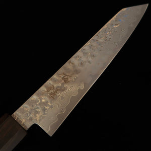 Ishiduchi Kiritsuke Petty Knife VG10 67-Layer Damascus Rose Octagonal Ebony Handle (145mm)