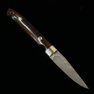 Yuta Katayama "Kawasemi" Caper VG10 Nickel Damascus Ironwood (73mm)