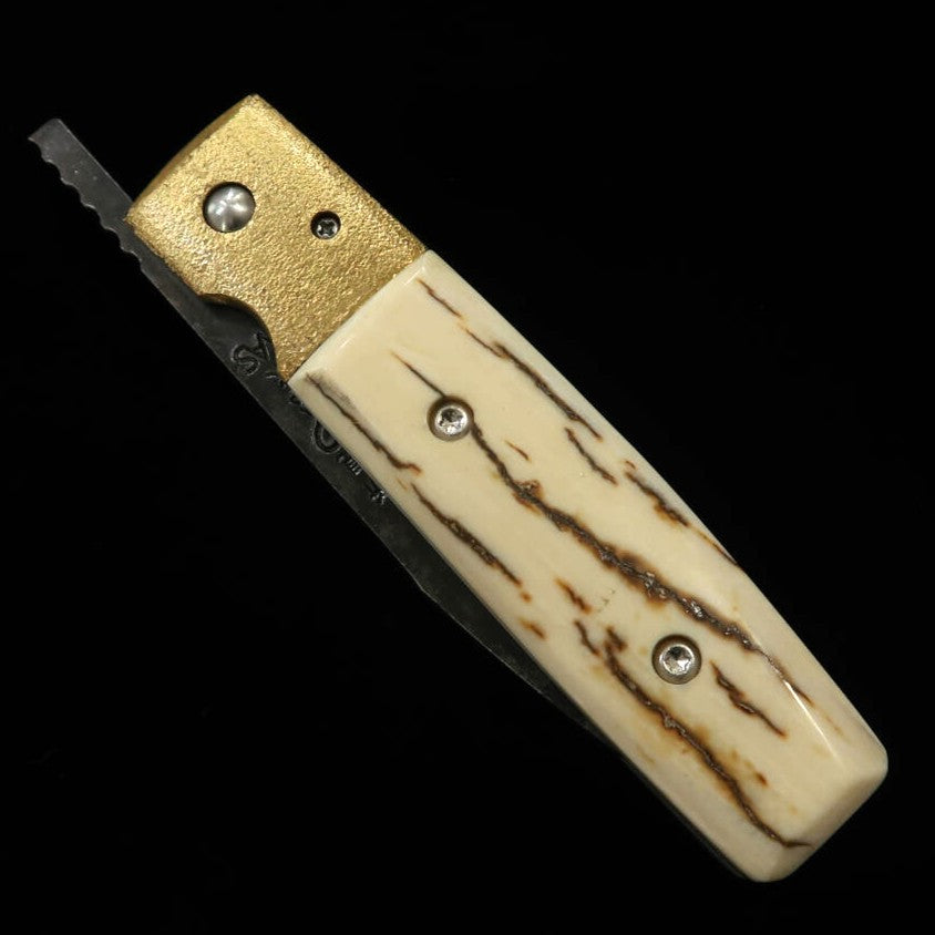 Takeda Hamono TAKEDA Forja artesanal Bitchu, obra de Inagaki, tipo Bitchu, navaja plegable liner lock A Mammut Acero Hitachi Aogami Super
