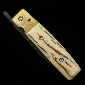 Takeda Hamono TAKEDA Forja artesanal Bitchu, obra de Inagaki, tipo Bitchu, navaja plegable liner lock A Mammut Acero Hitachi Aogami Super