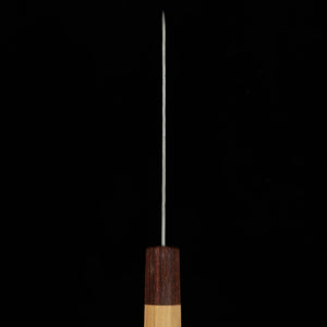 三浦MIURA 三徳 スウェーデン鋼　梨地　ダマスカス　欅八角柄（165mm）