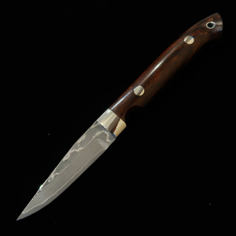 Yuta Katayama "Kawasemi" Caping VG10 Damasco de Níquel Ironwood (73mm)