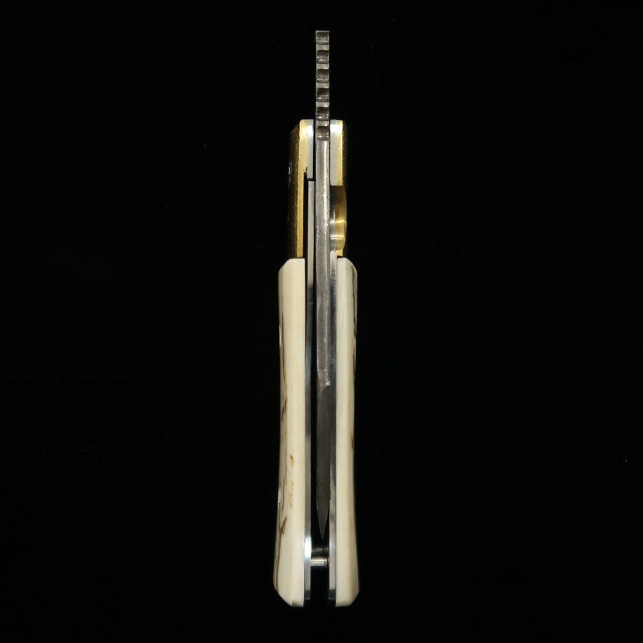 TAKEDA Bitchu forgeron Inagaki, liner lock folder A, mammouth, acier Hitachi Aogami Super