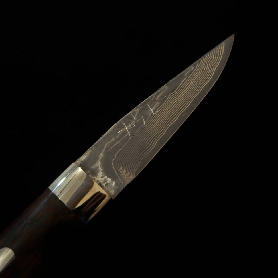 Yuta Katayama "Kawasemi" Caping VG10 Damasco de Níquel Ironwood (73mm)