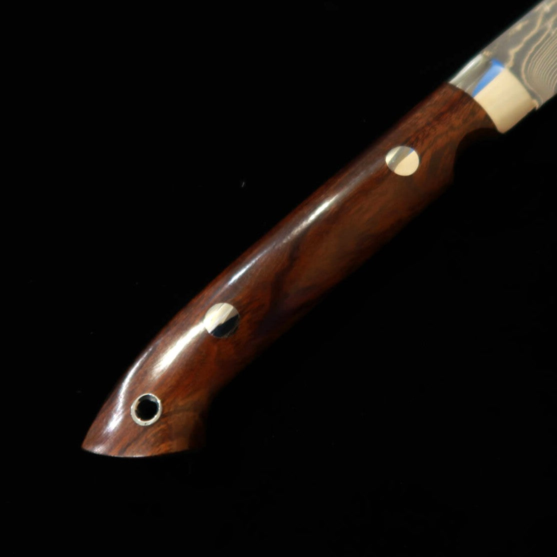 Yuta Katayama "Kawasemi" Spear VG10 Damasco de Níquel Ironwood (73mm)